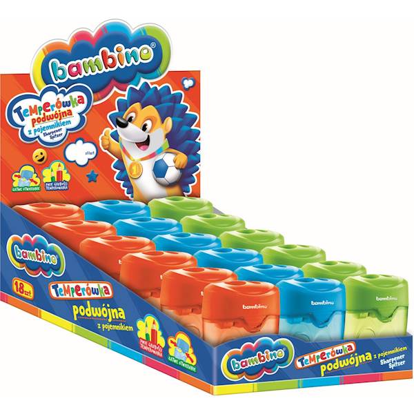 Temperówka Bambino z pojemnikiem 2 otw