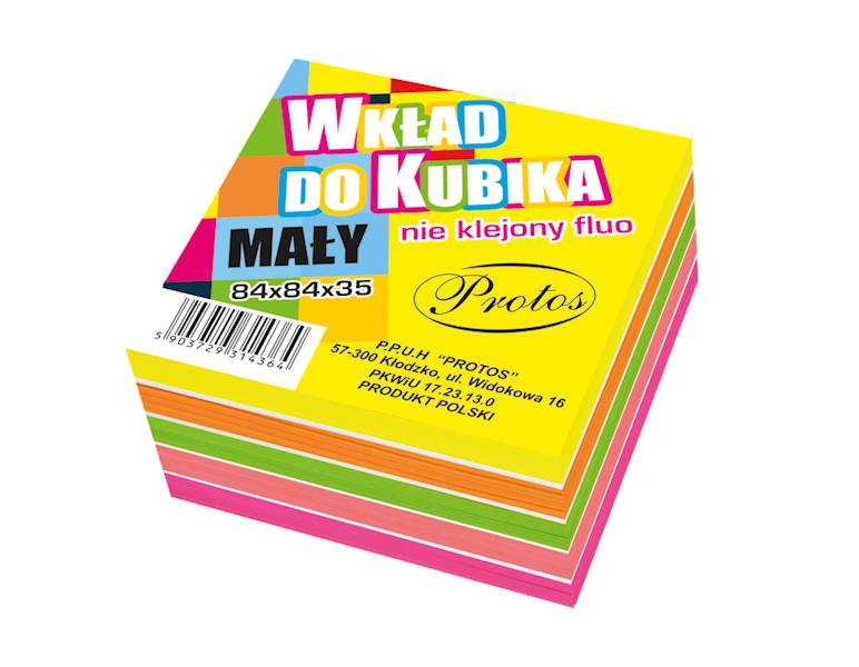 Kostka biurowa Protos kolor nieklejona fluo