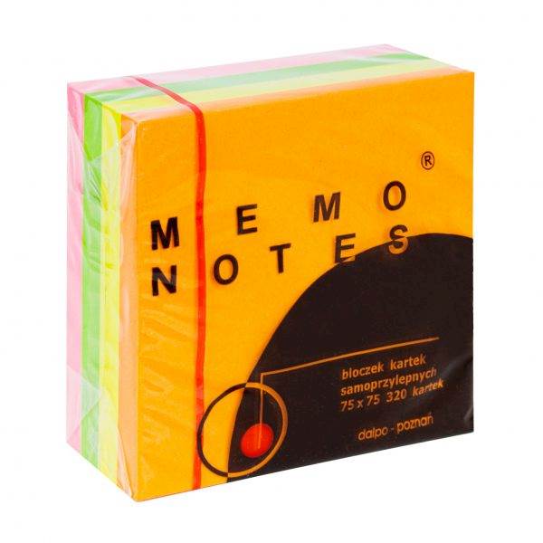 Karteczki samoprzylepne neon 76x76 320 kartek