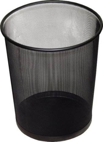 Kosz metalowy ażur druciany czarny 12l