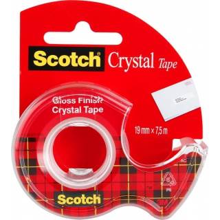 Taśma Scotch Crystal w podajniku 19mmx7,5m