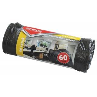 Worki na śmieci Office 60L 50 szt czarne