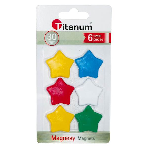 Magnesy do tablic gwiazdy 6szt 129683