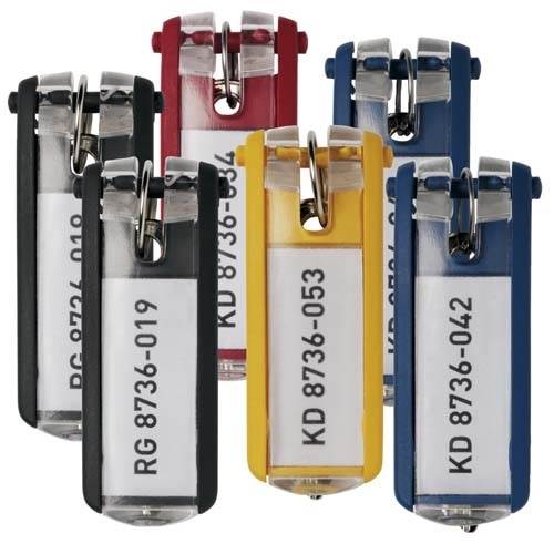 Zawieszka do kluczy Durable czarna 1957 6szt Key