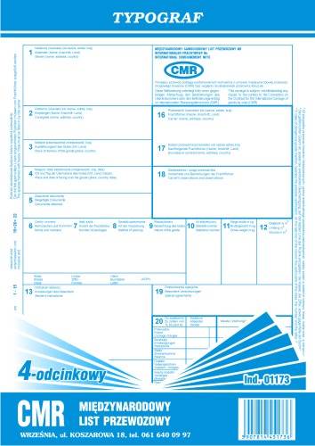 D. CMR 4 odcinkowe Typograf indeks 01173