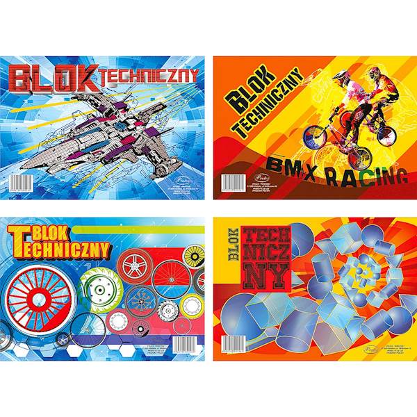 Blok techniczny A4 biały 