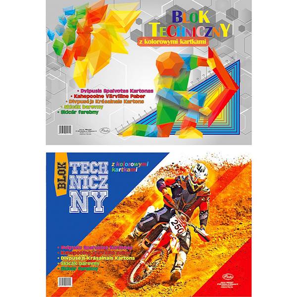 Blok techniczny A3 kolor 10 ark