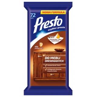 Chusteczki PRESTO CLEAN do mebli 72szt.