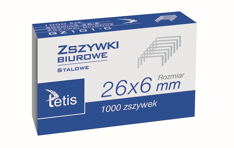 Zszywki Tetis 26/6 1000szt