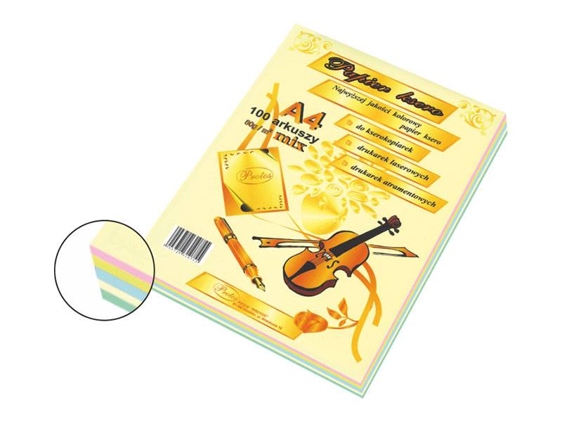 Papier ksero Protos A4/80g mix pastel 100ark