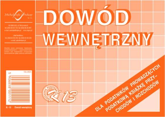 D. Dowód wewnętrzny K-13 Michalczyk