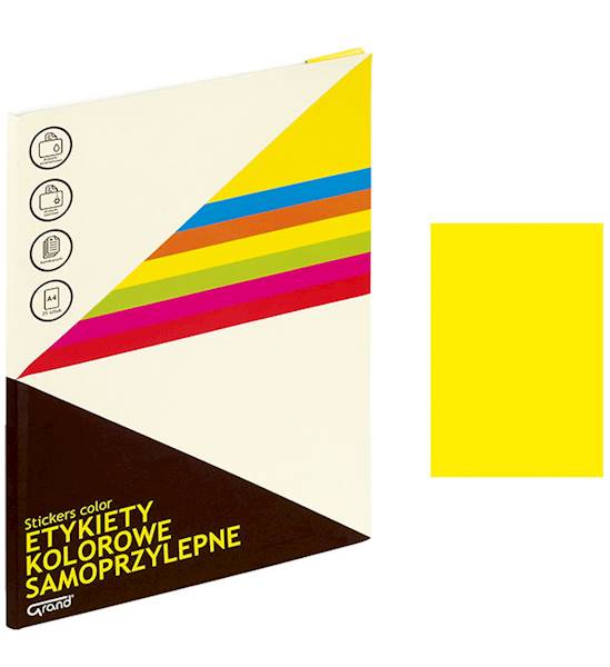 Etykieta 210x297mm Grand żółta