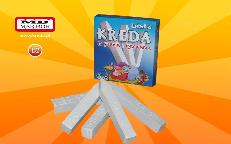 Kreda biała komplet 6szt