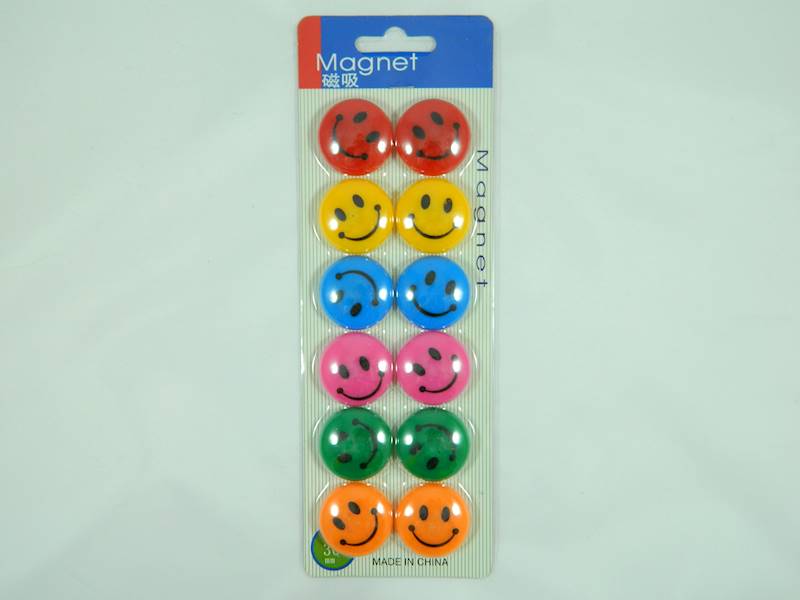 Magnesy 30mm uśmiech 12szt