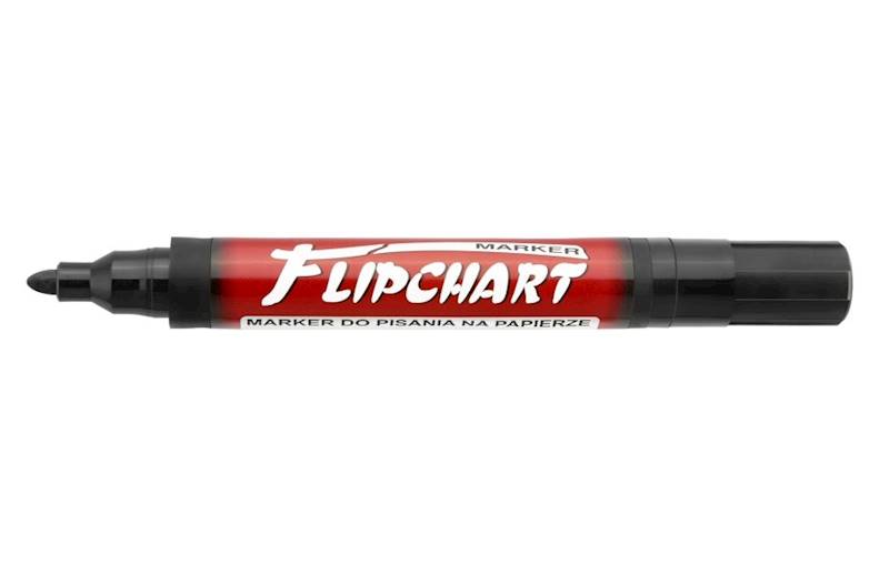 Marker do flipchartów okrągły czarny