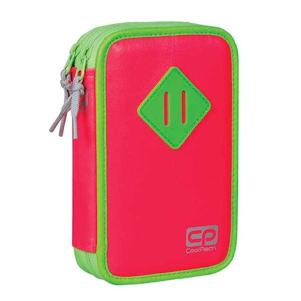 Piórnik CoolPack 2 komory neon rubinowy