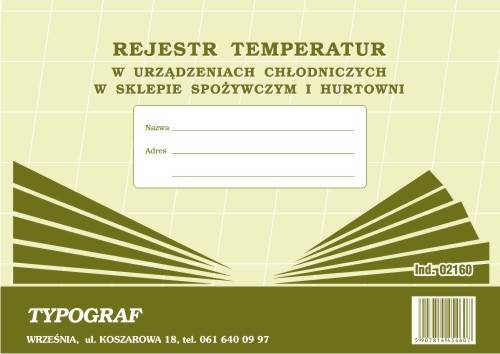 D. Rejestr temper. w urz chłodniczych Typ 02160