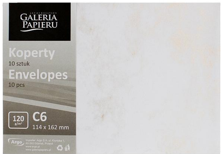 Koperta C6 marmur złoty