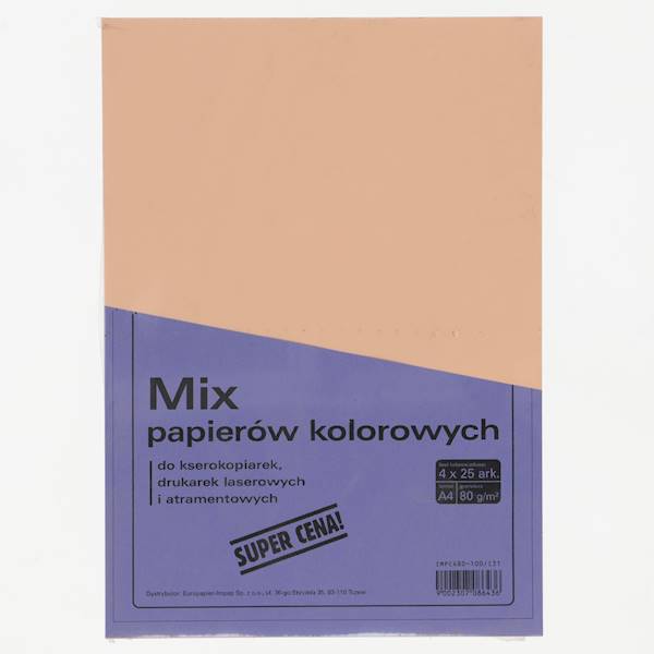 Papier ksero A4 MIX. Kol. 100szt 80G