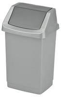 Kosz uchylny 50L srebrny Curver