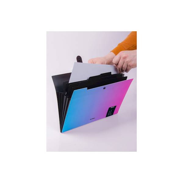 Teczka 5 przegródek Berlingo niebiesk-różowa