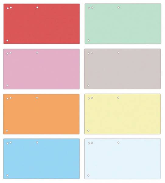 Przekładki wąskie Office 5 kol.1/3-A4 100szt