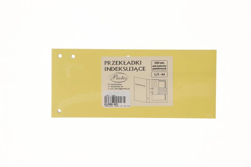Przekładki wąskie 240x105 5kol. Protos 1/3-A4 past