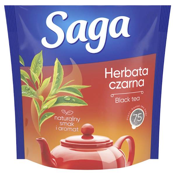 Herbata Saga 75 torebek czarna