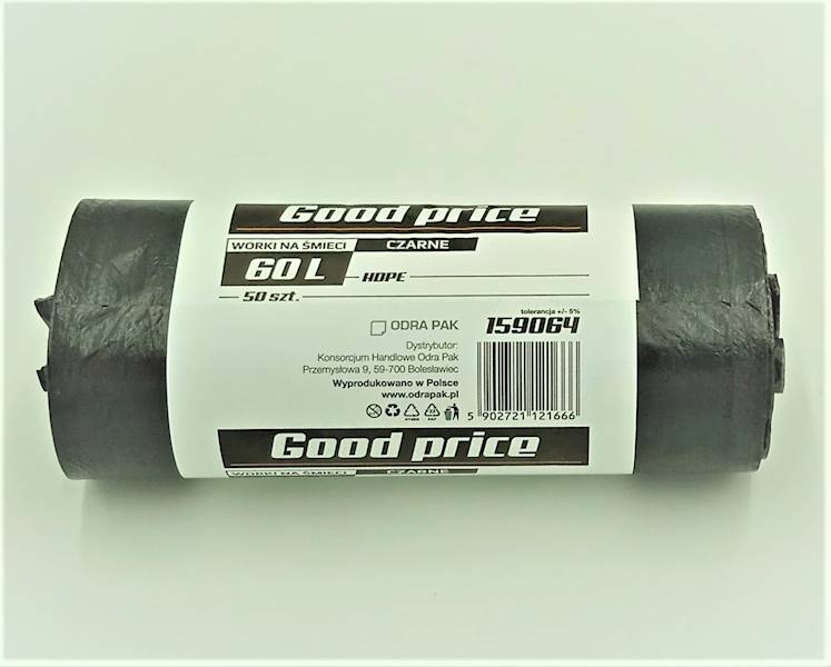 Worki 60L a'50 czarne GOOD PRICE 