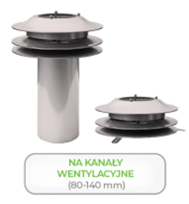 Regulator ciągu wentylacyjnego RC10 JUNIOR INOX od 80 do 140 mm (KOD 6475)