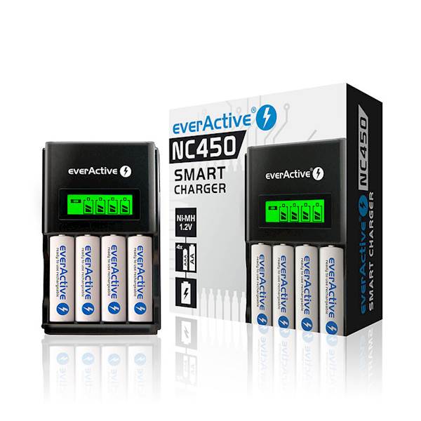 Ładowarka akumulatorów EverActive NC-450 Black Edition (KOD 7189)