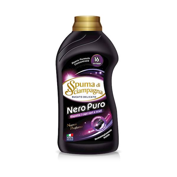 Płyn do czarnych i ciemnych tkanin NeroPuro Spuma di Sciampagna 16 prań 800 ml (KOD 6470)