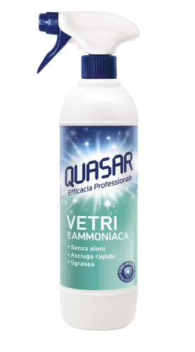 Płyn do mycia szyb Vetri z amoniakiem Quasar spray 580 ml (KOD 5550)