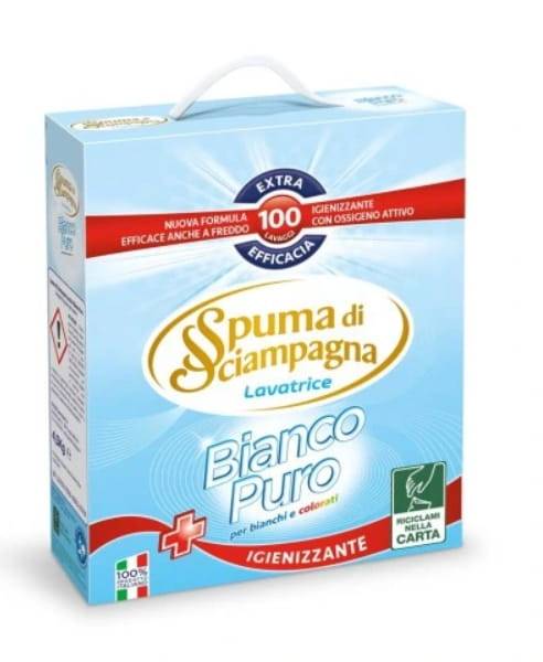 Proszek do prania Bianco Puro z wybielaczem Spuma di Sciampagna 100 prań 4,5 kg (KOD 6469)