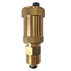 Odpowietrznik automatyczny 1/2" prosty z zaworem stopowym mosiądz (KOD 5010)