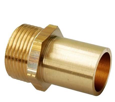 Przejście # 3/4" x 22 na stal nierdzewną mosiądz TOP L=42,9 mm (KOD 6860)