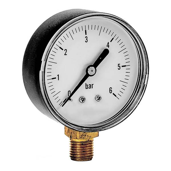 Manometr 63 mm. 1/4" 0-6 bar Radialny g 1/4" 200/1