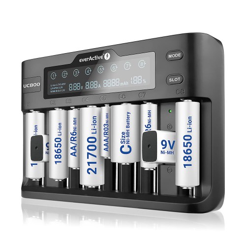 Ładowarka akumulatorków EverActive UC-800 (KOD 7192)
