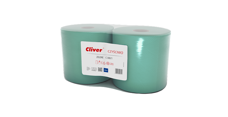 Czyściwo C CLIVER zielone - makulatura