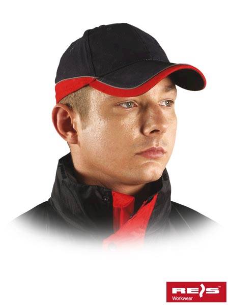 Czapka z daszkiem CZTOP granatowo-czerwona