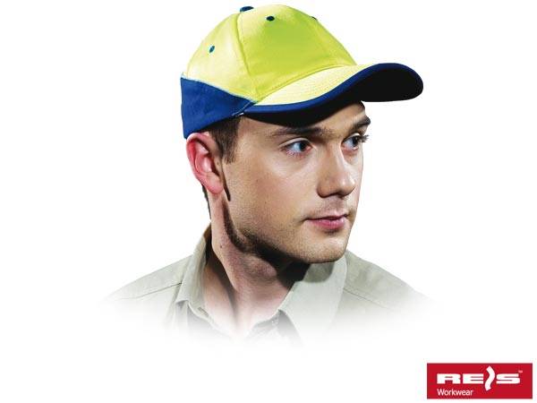 Czapka z daszkiem CZTOP zółto-niebieska