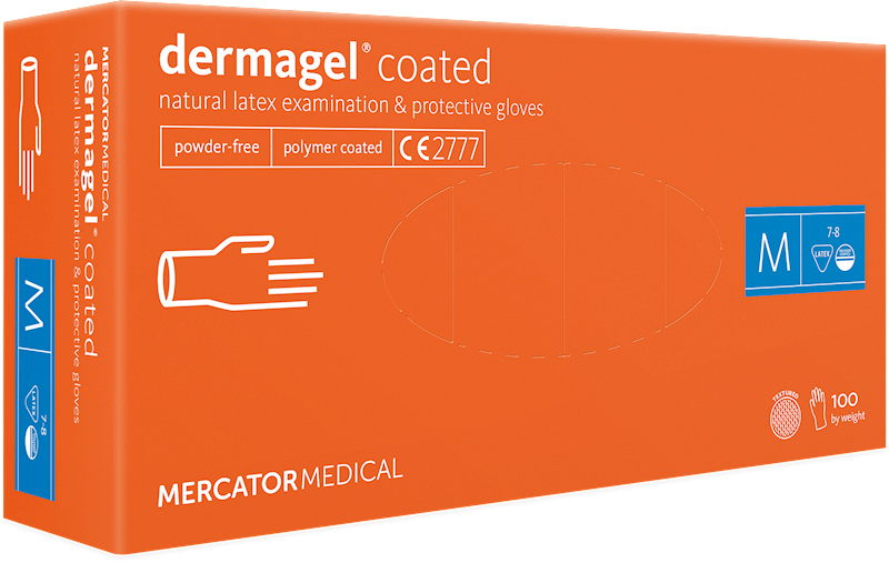 Rękawice DERMAGEL COATED roz.S