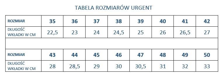 Półbuty URGENT 201 S1 roz.46 WYPRZEDAŻ