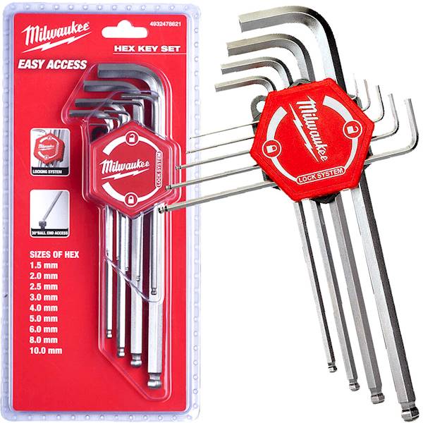 Zestaw kluczy imbusowych 9szt Milwaukee - 4932478621