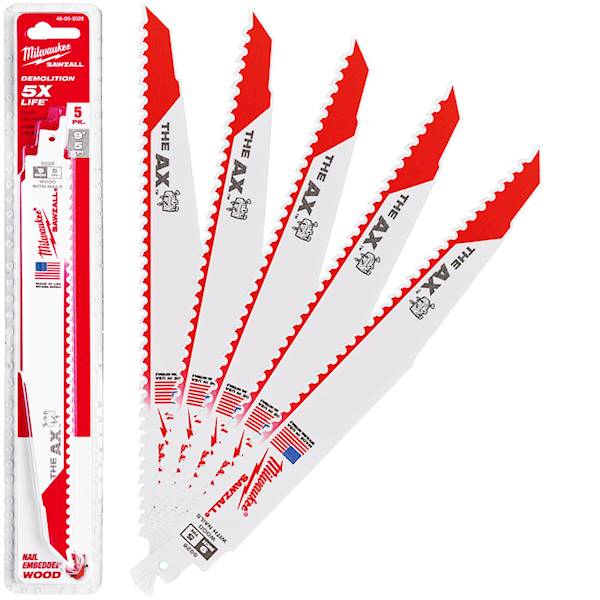 Brzeszczot - drewno z gwoździami 23cm Milwaukee AX - 48005026