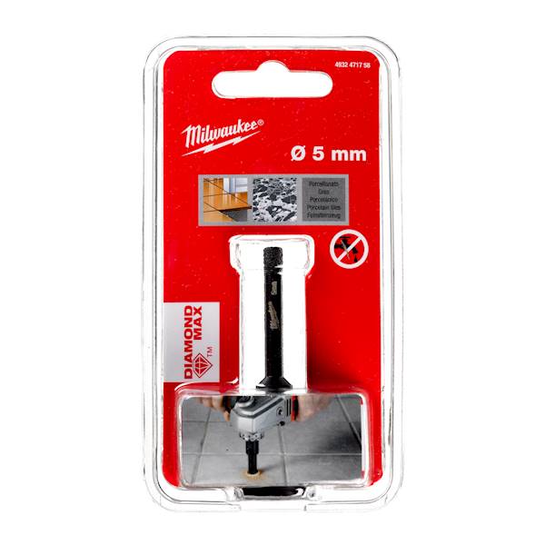Otwornica diamentowa koronka gres 5mm M14 Milwaukee - 4932471758