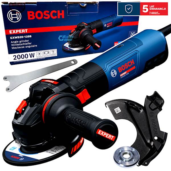 SZLIFIERKA KĄTOWA bezszczotkowa BOSCH EXPERT EXWS 20-125B 06017D5100 2000W