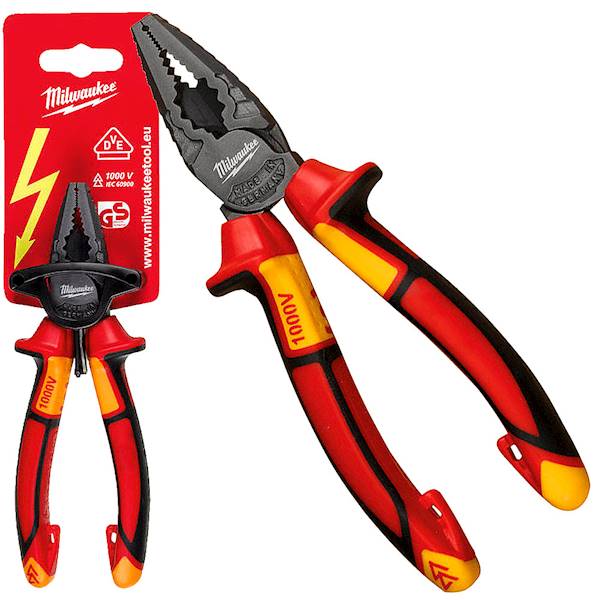 Szczypce uniwersalne kombinerki VDE Milwaukee 165mm - 4932464571