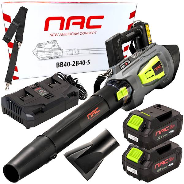 Dmuchawa akumulatorowa NAC BB40-2B40-S 2x Akumulator 4,0 Ah + Ładowarka
