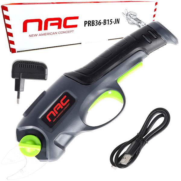 Sekator akumulatorowy do gałęzi NAC PRB36-B15-JN 3,6V 1,5Ah